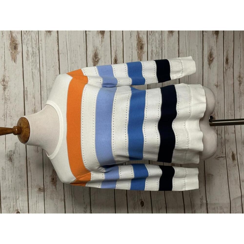 Brooks Brothers classic preppy multicolored striped long sleeve sweater Size L